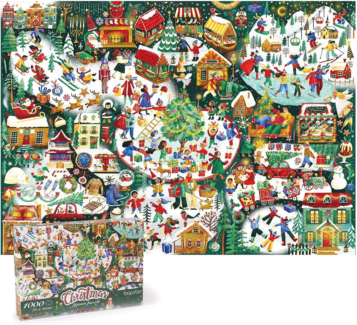 bopster Illustrated Christmas Puzzle — 1000 Pieces