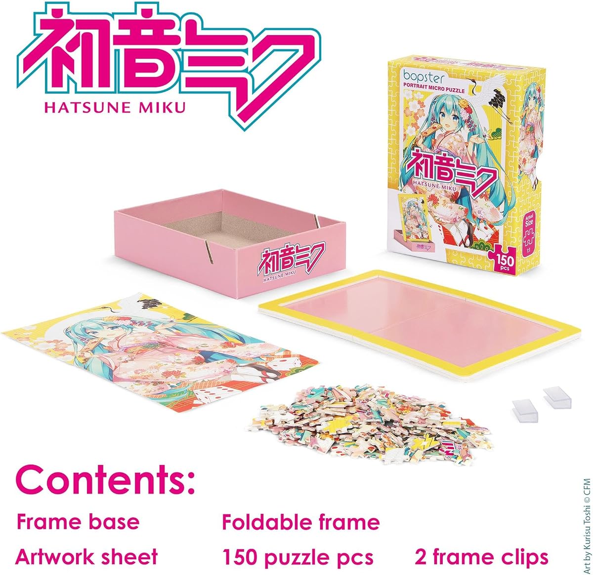 bopster Hatsune Miku Kimono Micro Puzzle — 150 Pieces held in the hand