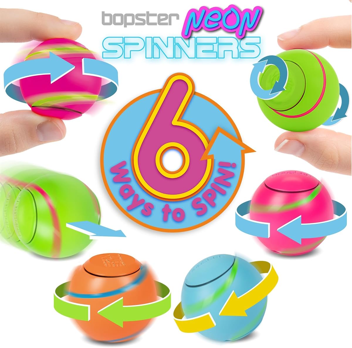 bopster Luminous Spin Ball Fidget Spinner held in the hand