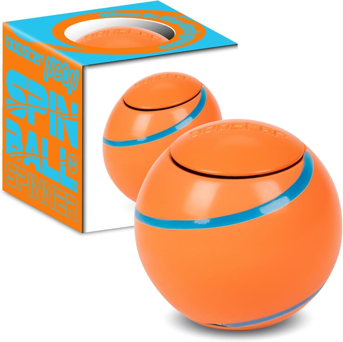 bopster Luminous Spin Ball Fidget Spinner in Neon Orange