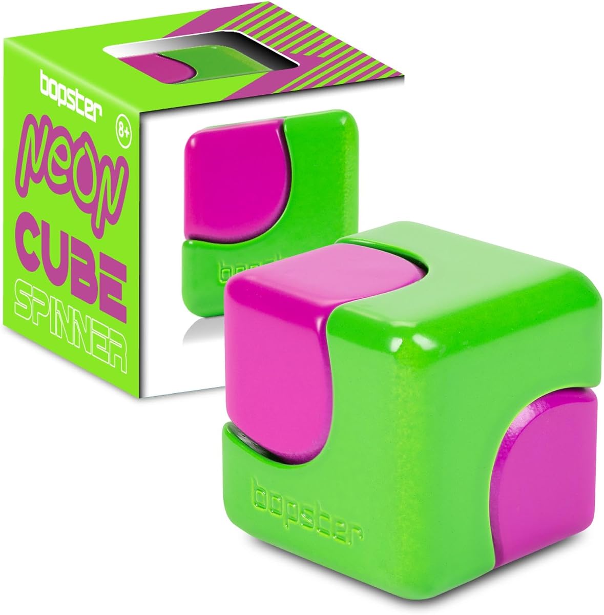 bopster Neon Cube Spinner in Green