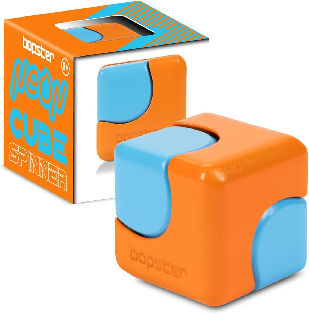 bopster Neon Cube Spinner in Orange