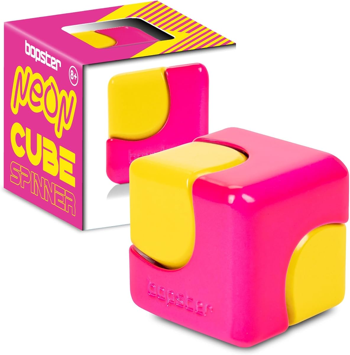 bopster Neon Cube Spinner in Pink